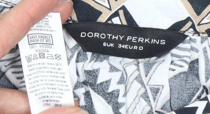 Womens UK Size 6 Dorothy Perkins Multicoloured Tunic Blouse