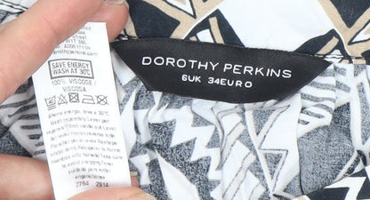 Womens UK Size 6 Dorothy Perkins Multicoloured Tunic Blouse