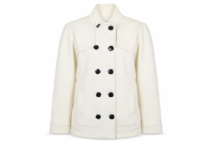 Womens UK Size M BHS White Pea Coat