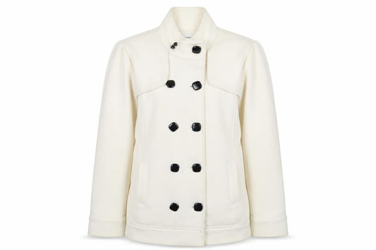 Womens UK Size M BHS White Pea Coat