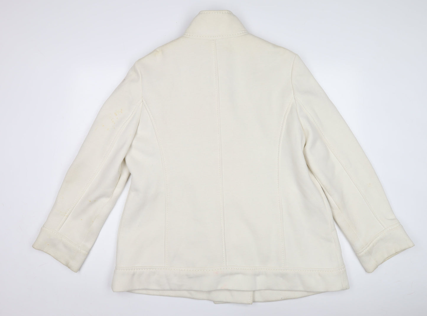Womens UK Size M BHS White Pea Coat