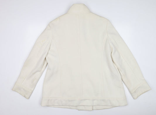 Womens UK Size M BHS White Pea Coat