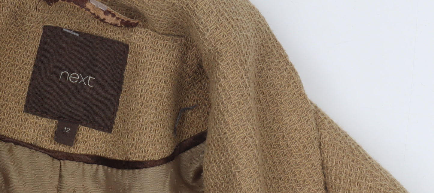 Womens UK Size 12 NEXT Beige Overcoat