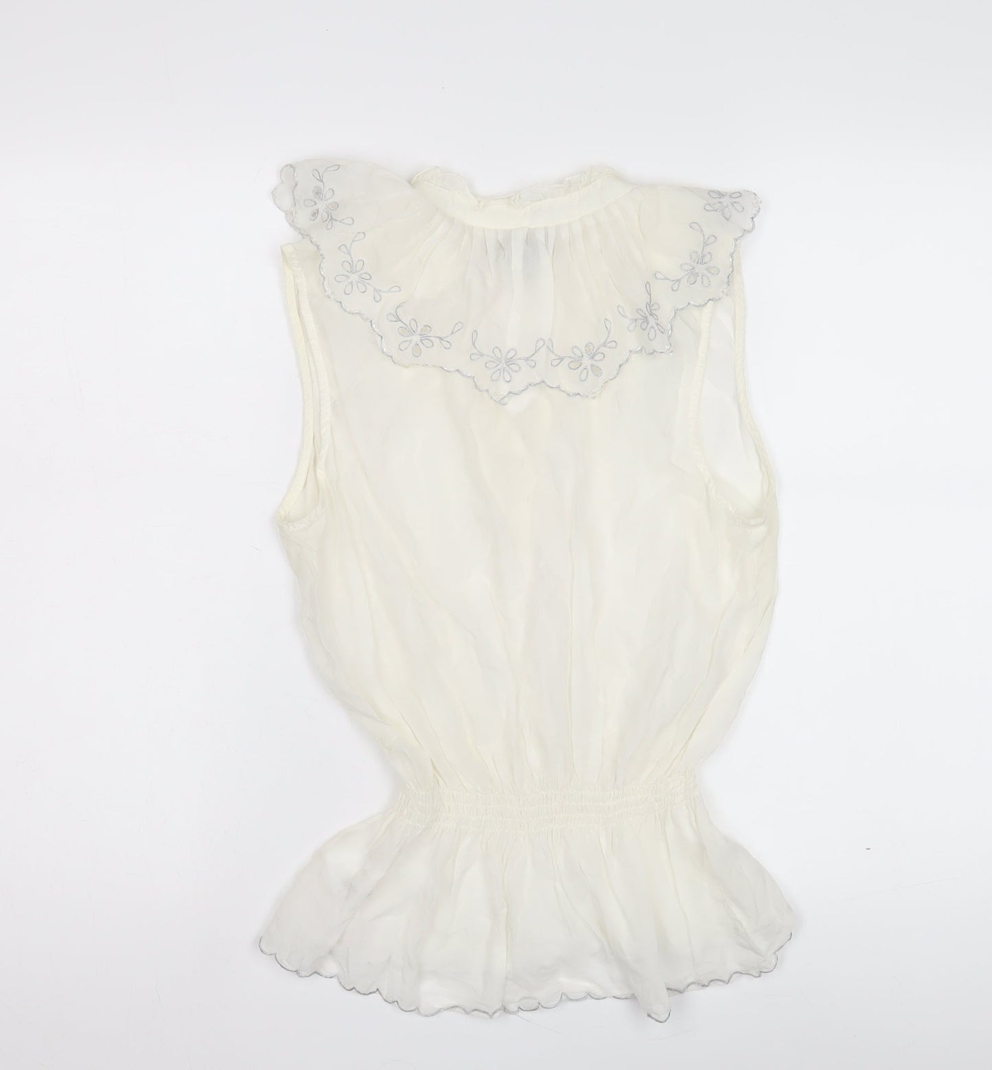 Womens UK Size 12 River Island White Tunic Blouse