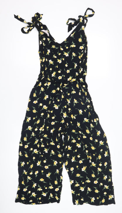Miss Selfridge Women’s Floral Jumpsuit, Black, Size 10