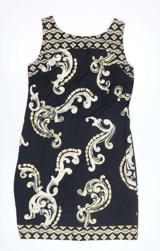 Wallis Women's Black Sheath Dress, Size 12, Elegant Partywear