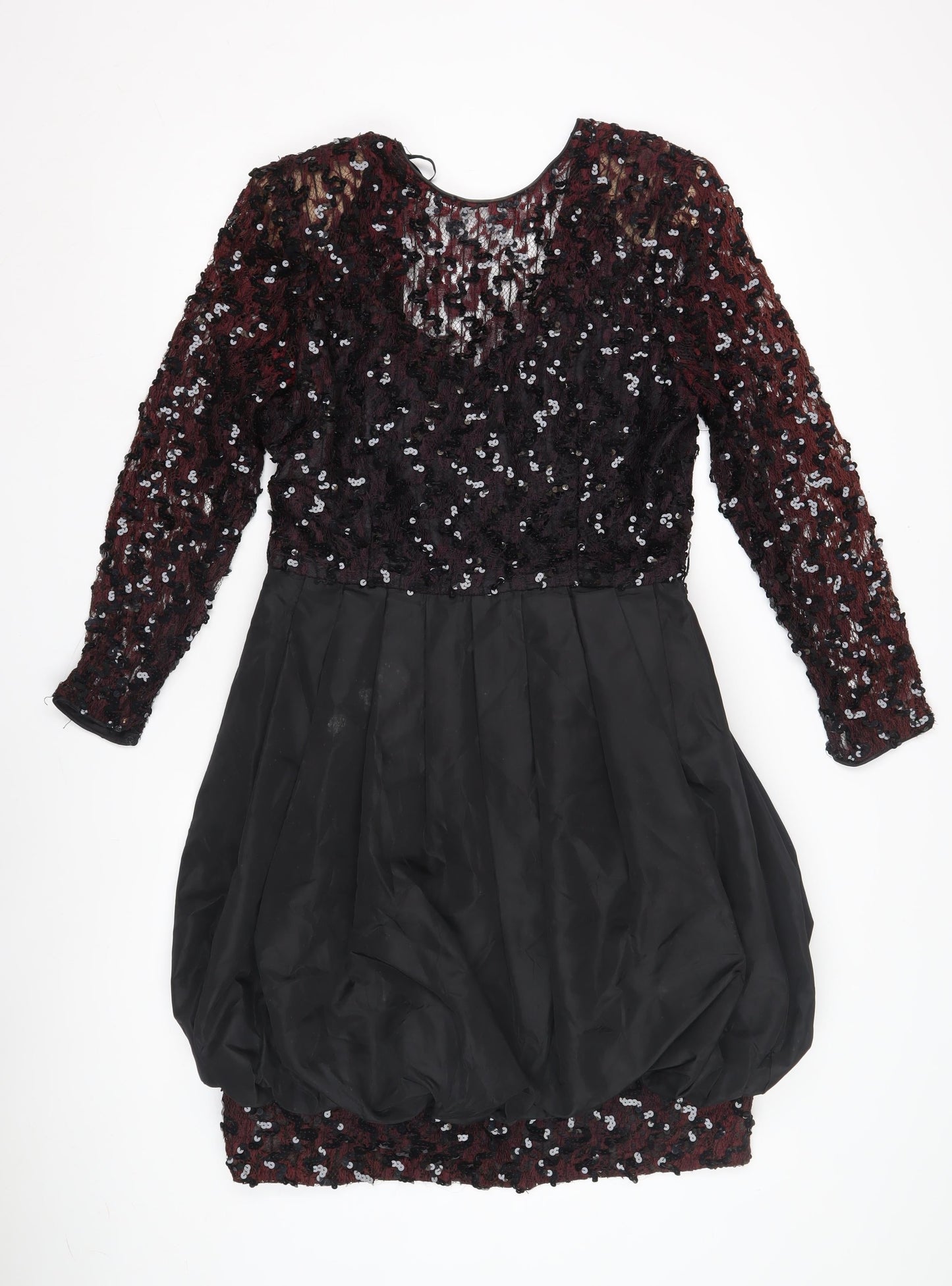 After Five Women's Black Long Sleeve Sequin Dress