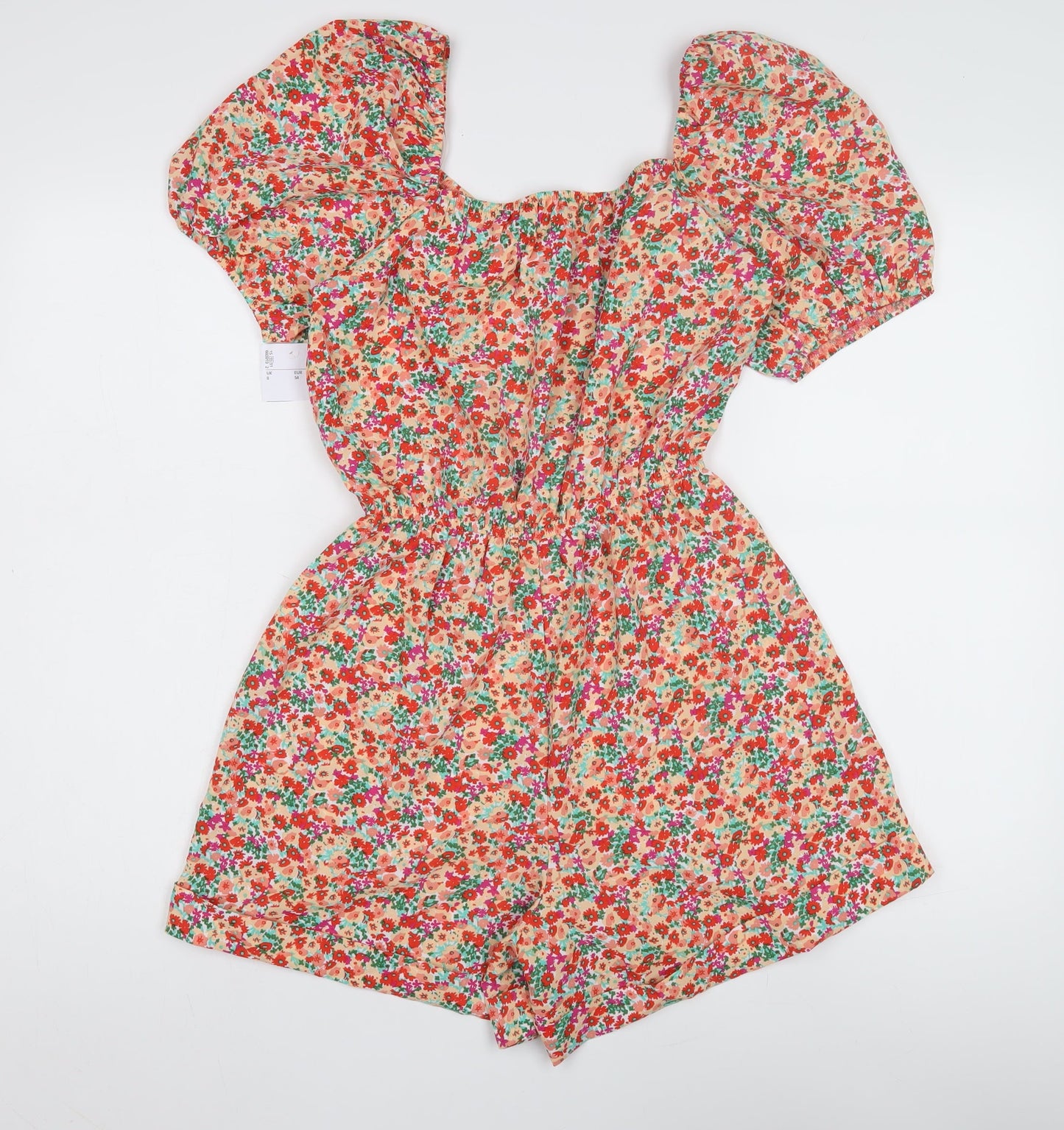 QED London Women's Floral Playsuit - Size 8, Multicoloured