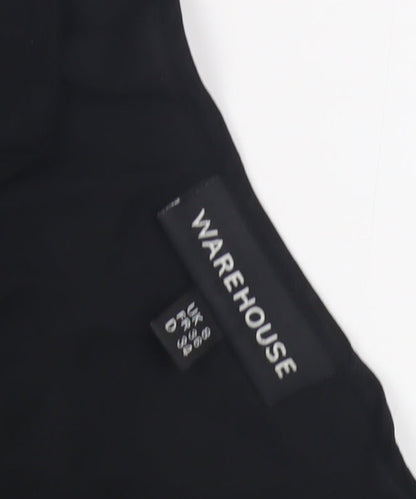 Warehouse Women’s Black A-Line Ruffle Dress Size 6