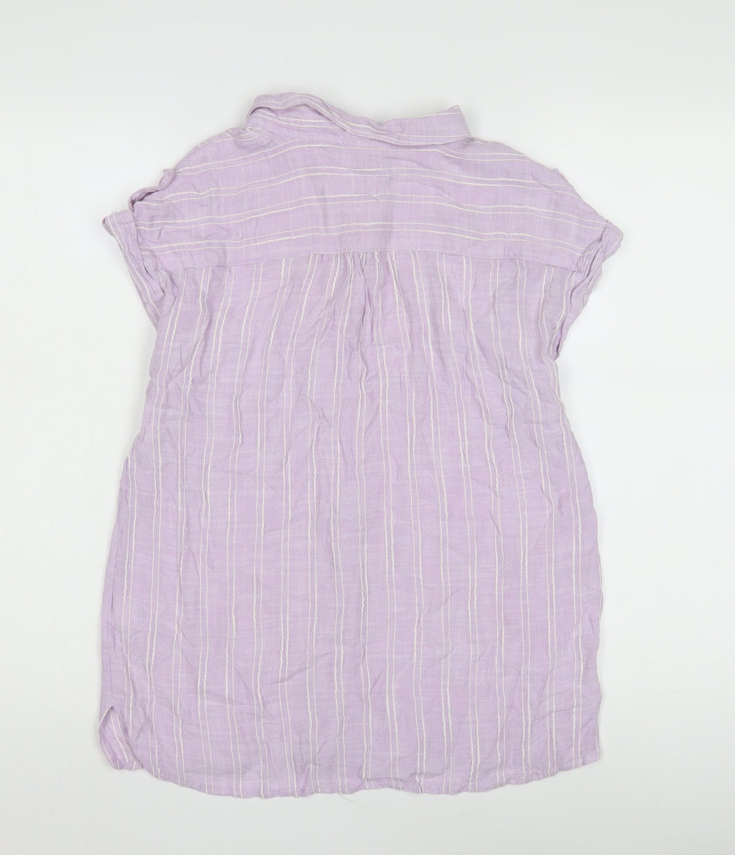 Womens UK Size 12 NEXT Purple Basic Button-Up
