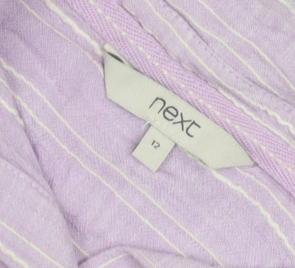 Womens UK Size 12 NEXT Purple Basic Button-Up