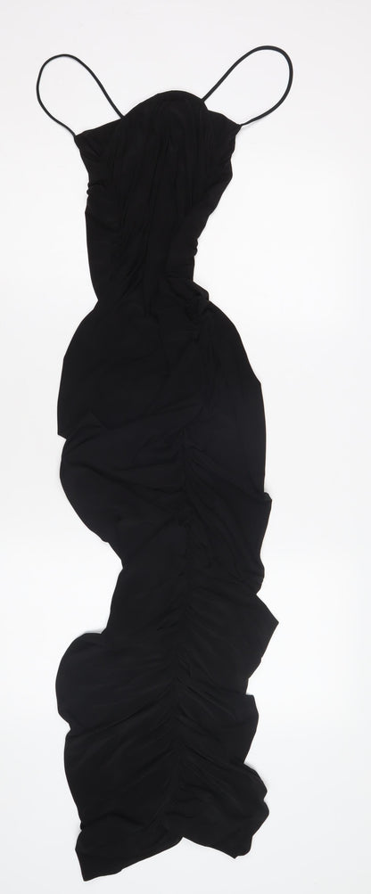 Nasty Gal Women's Black Slip Dress Size 10 Party Chic