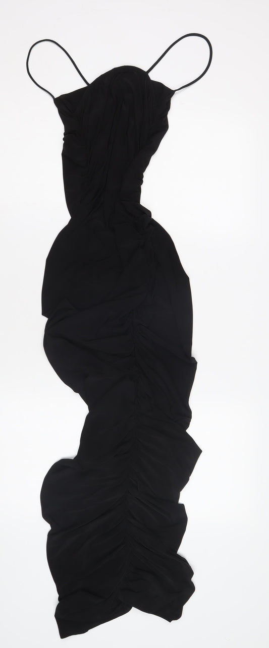 Nasty Gal Women's Black Slip Dress Size 10 Party Chic