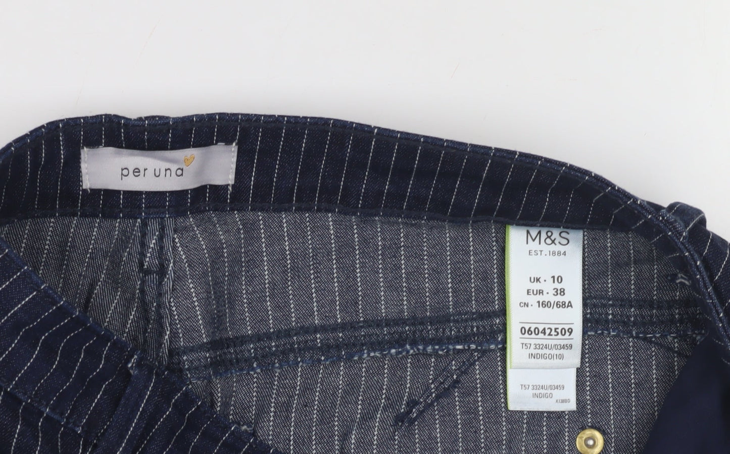 Marks and Spencer Women's Blue Bermuda Shorts, Size 10