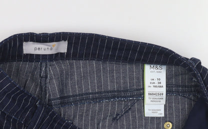 Marks and Spencer Women's Blue Bermuda Shorts, Size 10