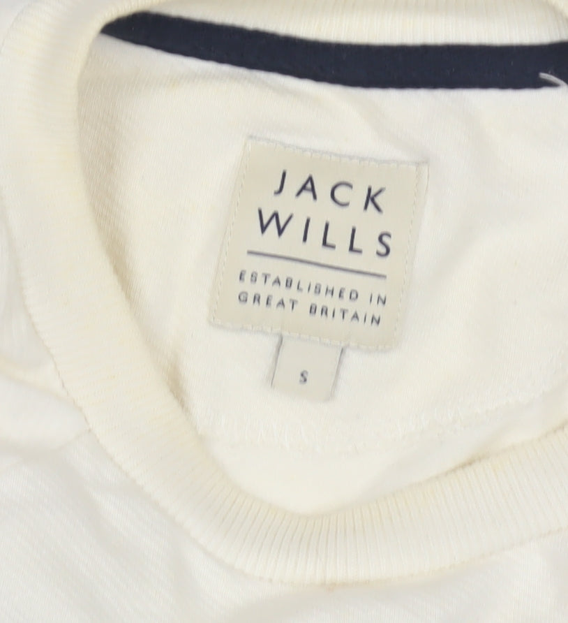 Mens UK Size S Jack Wills Ivory Pullover Sweatshirt