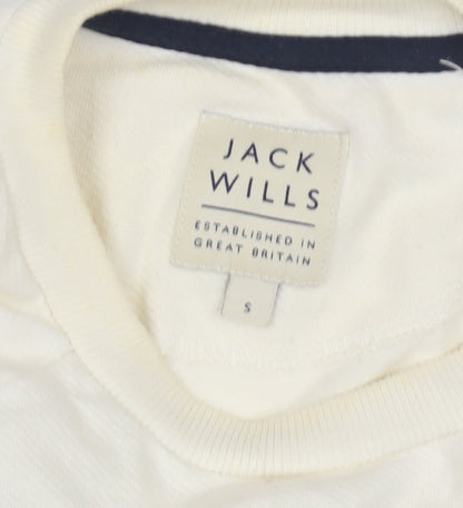Mens UK Size S Jack Wills Ivory Pullover Sweatshirt