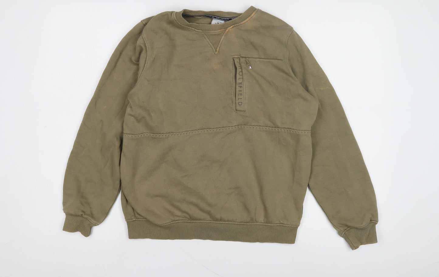 Holyfield Green Teens Pullover Sweatshirt M Fleece
