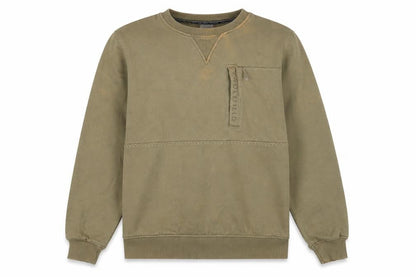 Front view of Holyfield Green Teens Pullover Sweatshirt M Fleece