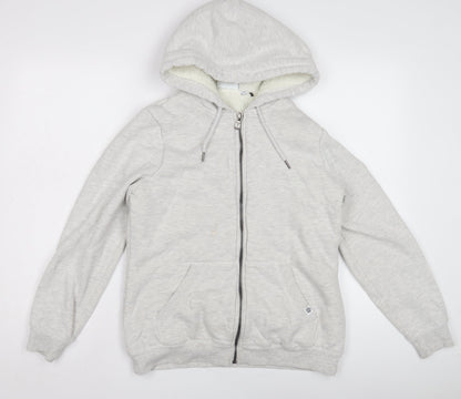 TOG24 Women's Grey Full Zip Hoodie, Size 10, Casual Fleece