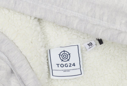 TOG24 Women's Grey Full Zip Hoodie, Size 10, Casual Fleece