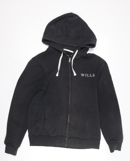 Mens UK Size  Jack Wills Black Full Zip Hoodie