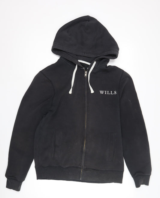 Mens UK Size  Jack Wills Black Full Zip Hoodie