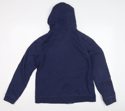 Nike Boys Blue XL Full Zip Hoodie, Sports Logo, Hooded