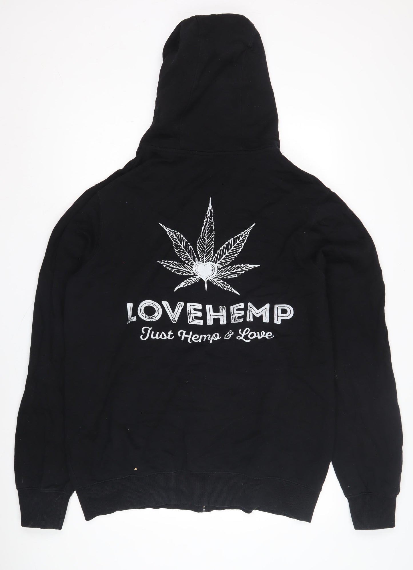 Men's Black Full Zip Nature Hoodie