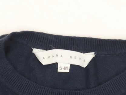 Womens UK Size S-M Amara Reya Blue Pullover Jumper