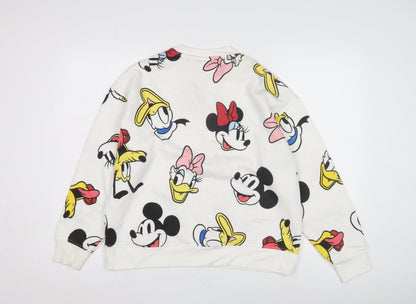 Womens UK Size S Disney White Pullover Sweatshirt