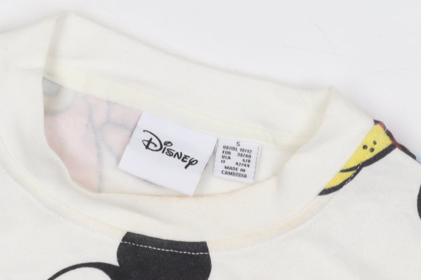 Womens UK Size S Disney White Pullover Sweatshirt