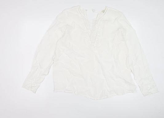 Womens UK Size 16 River Island White Basic Blouse