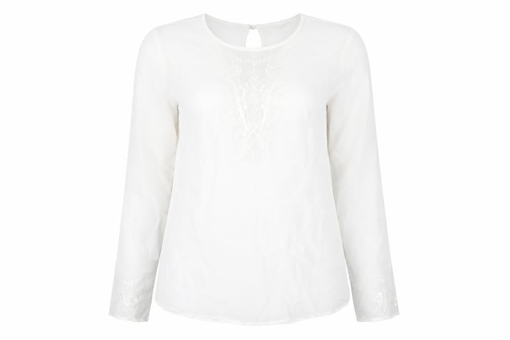 Womens UK Size 16 River Island White Basic Blouse
