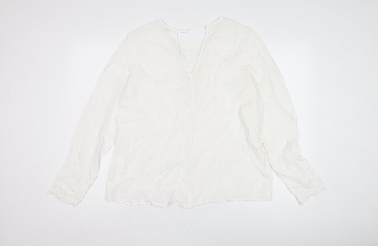 Womens UK Size 16 River Island White Basic Blouse