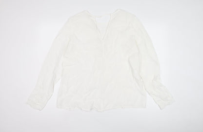 Womens UK Size 16 River Island White Basic Blouse