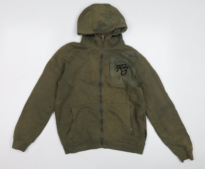 Ripstop Boys Green XL Full Zip Hoodie with Logo