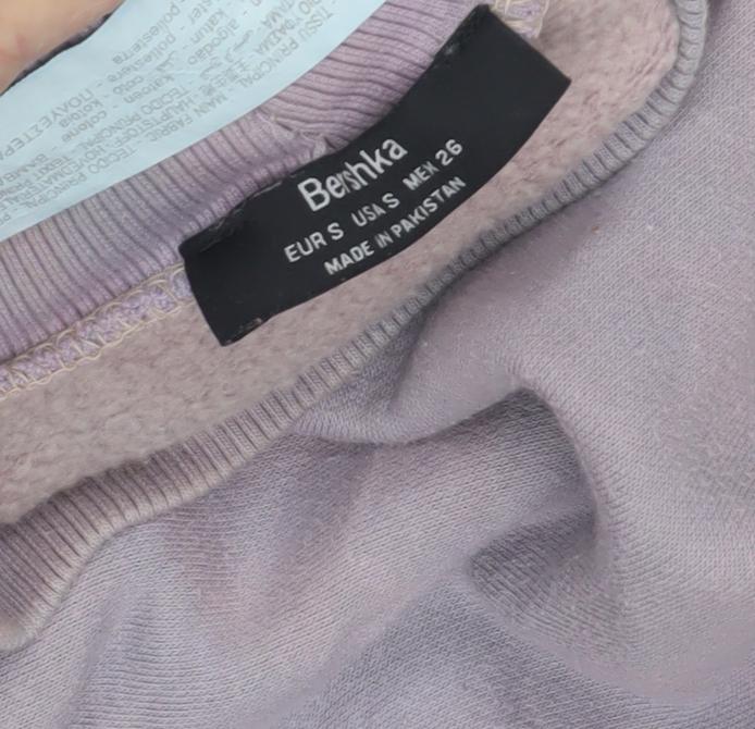 Bershka Women's Purple Sweatshirt, S, Casual Wear