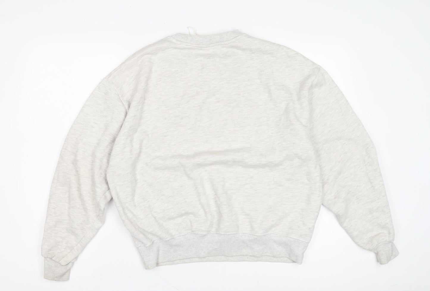 Mens UK Size S Pull & Bear Grey Pullover Sweatshirt