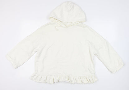 Womens UK Size 10 NEXT Ivory Pullover Hoodie