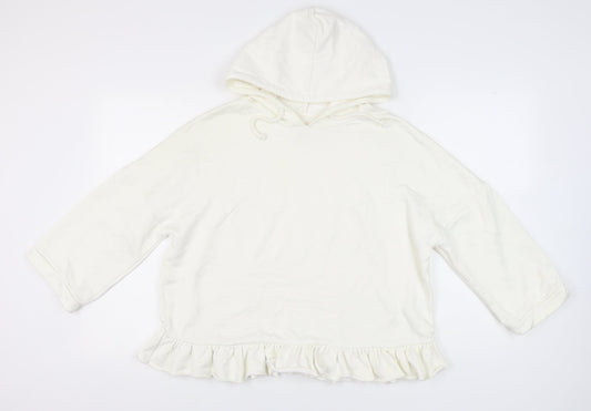 Womens UK Size 10 NEXT Ivory Pullover Hoodie