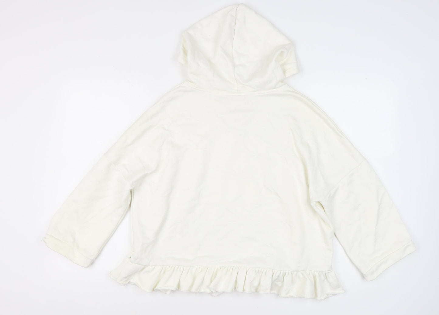 Womens UK Size 10 NEXT Ivory Pullover Hoodie