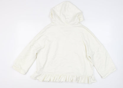 Womens UK Size 10 NEXT Ivory Pullover Hoodie
