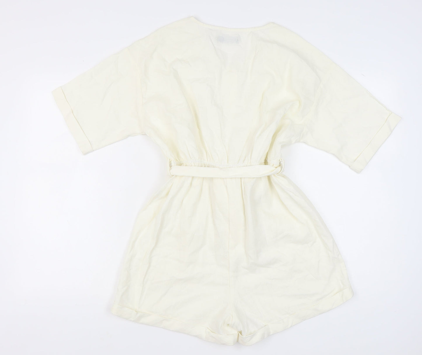 PrettyLittleThing Ivory Women's Playsuit Size 12 Casual Chic
