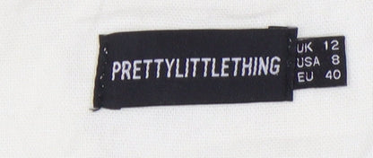 PrettyLittleThing Ivory Women's Playsuit Size 12 Casual Chic