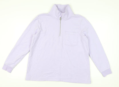 Womens UK Size XL Lands' End Purple Pullover Sweatshirt