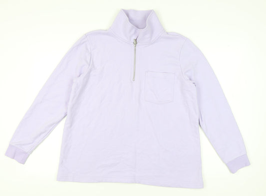 Womens UK Size XL Lands' End Purple Pullover Sweatshirt