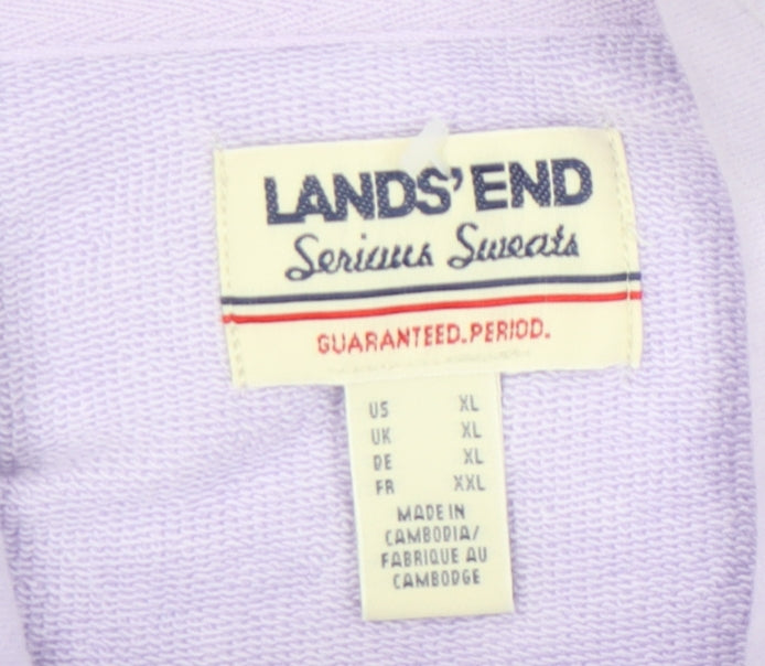 Womens UK Size XL Lands' End Purple Pullover Sweatshirt