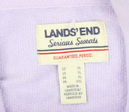 Womens UK Size XL Lands' End Purple Pullover Sweatshirt