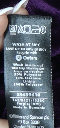 Marks and Spencer Women's Purple Midi Fit & Flare Dress